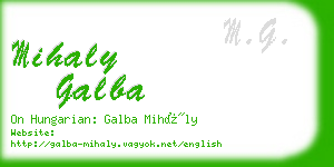 mihaly galba business card
